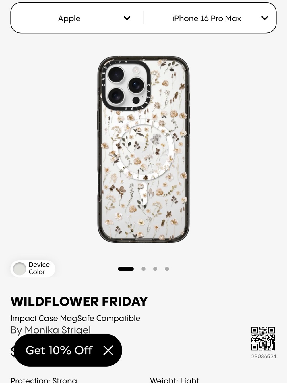 Casetify Wildflower Friday Impact MagSafe iPhone 16 Pro Max Case